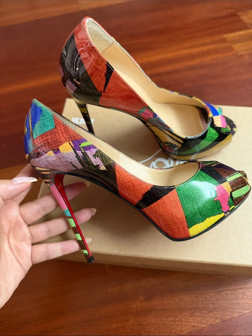 Christian Louboutin Multicolor Prive 120 Patent Mag